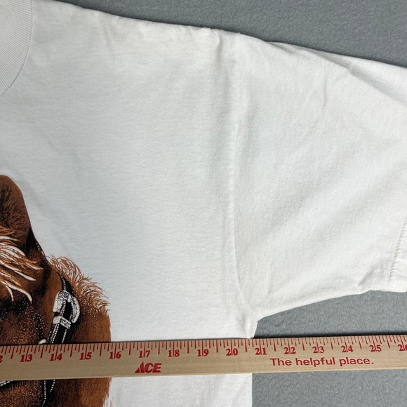 VTG Horse Head Graphic T Shirt Fits M 1990s Jerzees Western Cowboy Riding USA - Picture 12 of 12